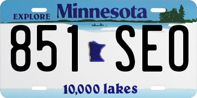 MN license plate 851SEO