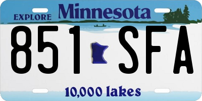 MN license plate 851SFA