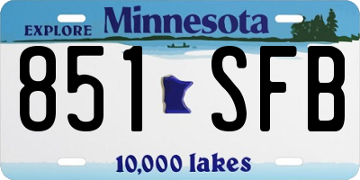 MN license plate 851SFB