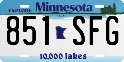 MN license plate 851SFG