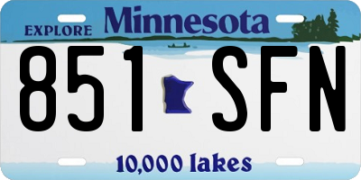 MN license plate 851SFN