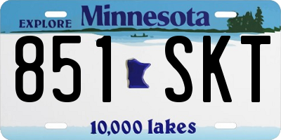 MN license plate 851SKT