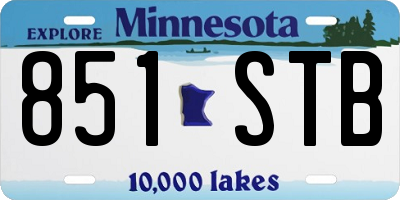 MN license plate 851STB