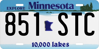 MN license plate 851STC