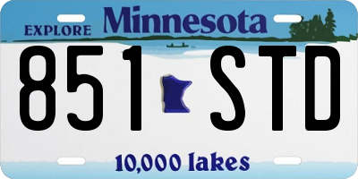 MN license plate 851STD