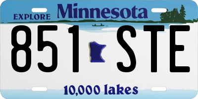 MN license plate 851STE