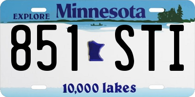 MN license plate 851STI