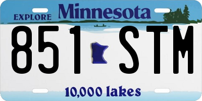 MN license plate 851STM