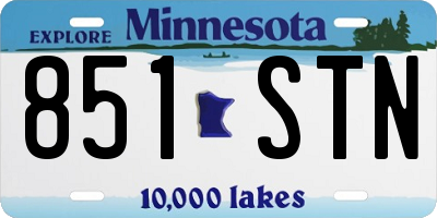MN license plate 851STN