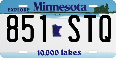 MN license plate 851STQ