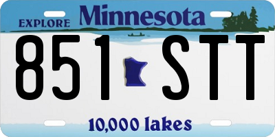 MN license plate 851STT