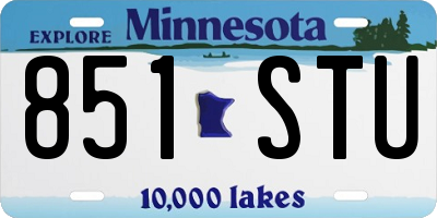 MN license plate 851STU