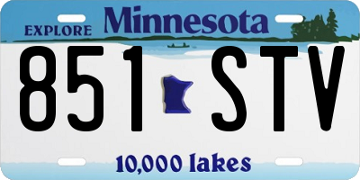 MN license plate 851STV
