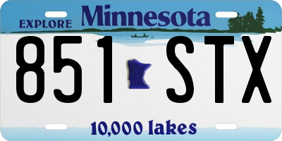 MN license plate 851STX