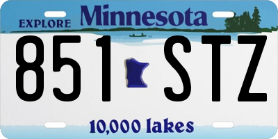MN license plate 851STZ
