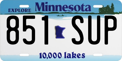 MN license plate 851SUP