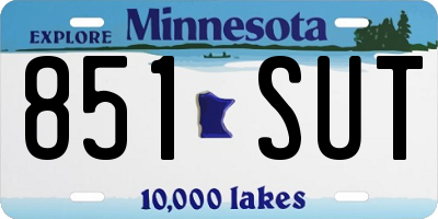 MN license plate 851SUT