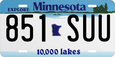 MN license plate 851SUU
