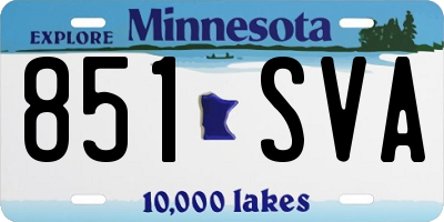 MN license plate 851SVA