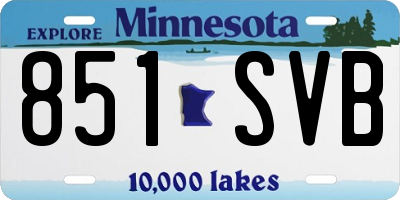 MN license plate 851SVB