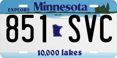 MN license plate 851SVC