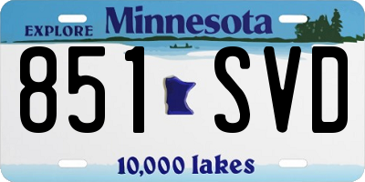 MN license plate 851SVD