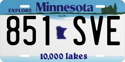 MN license plate 851SVE