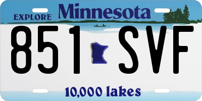 MN license plate 851SVF