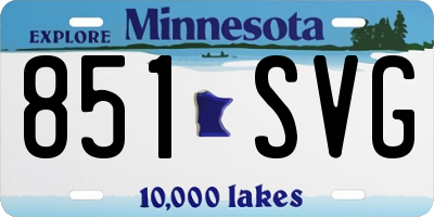 MN license plate 851SVG