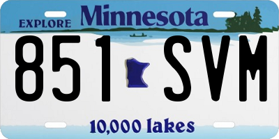 MN license plate 851SVM