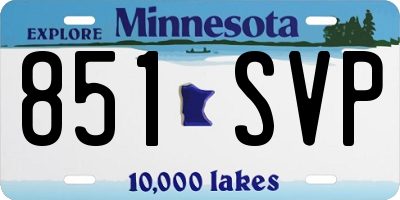 MN license plate 851SVP