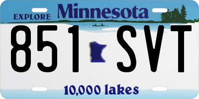 MN license plate 851SVT