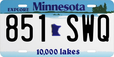 MN license plate 851SWQ