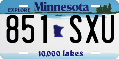 MN license plate 851SXU