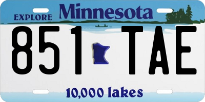 MN license plate 851TAE