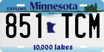 MN license plate 851TCM