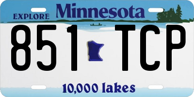 MN license plate 851TCP