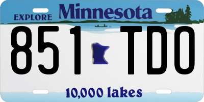 MN license plate 851TDO
