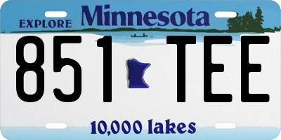 MN license plate 851TEE