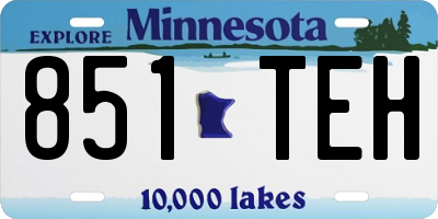 MN license plate 851TEH