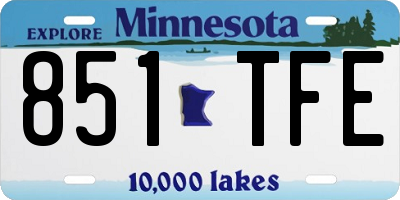 MN license plate 851TFE