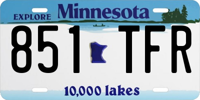 MN license plate 851TFR