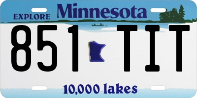 MN license plate 851TIT