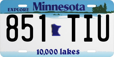 MN license plate 851TIU