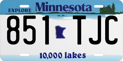 MN license plate 851TJC