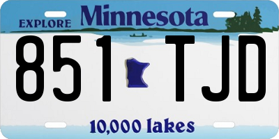 MN license plate 851TJD