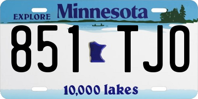 MN license plate 851TJO