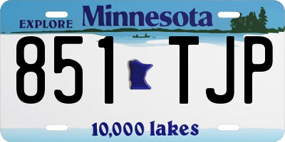 MN license plate 851TJP