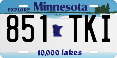 MN license plate 851TKI