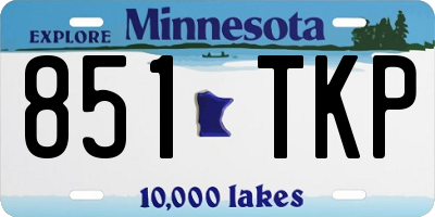 MN license plate 851TKP